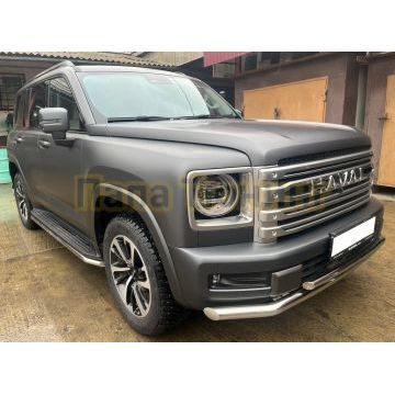 Защита переднего бампера двойная Папа Тюнинг d60/42 для Haval H9 2024-