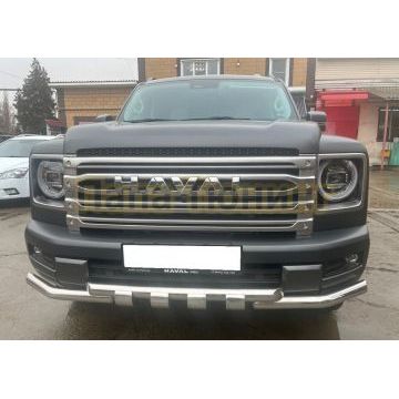 Защита переднего бампера G Папа Тюнинг d60 для Haval H9 2024-