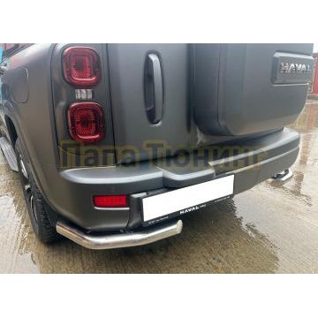 Защита заднего бампера угловая Папа Тюнинг d60 для Haval H9 2024-