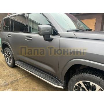 Защита штатного порога труба Папа Тюнинг d42 для Haval H9 2024-