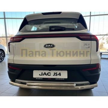 Защита заднего бампера двойная Папа Тюнинг d60/42 для Jac JS4 2022-