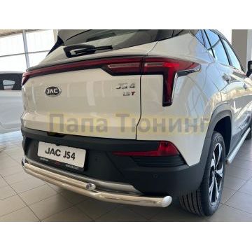 Защита заднего бампера двойная Папа Тюнинг d60/42 для Jac JS4 2022-