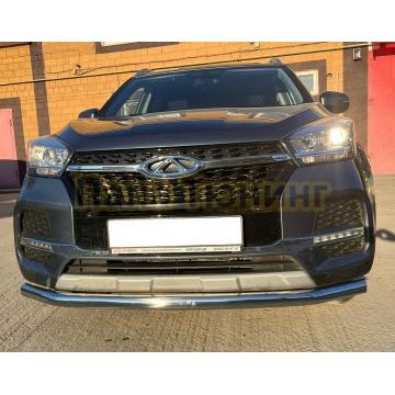 Защита переднего бампера d60 Папа Тюнинг для Chery Tiggo 4 рестайлинг 2019-