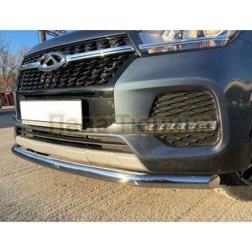 Защита переднего бампера d60 Папа Тюнинг для Chery Tiggo 4 рестайлинг 2019-