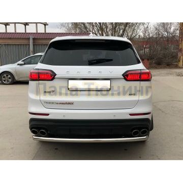 Защита заднего бампера Папа Тюнинг d60 для Chery Tiggo 8 Pro Max 2022-/Tiggo 8 Pro Max Рестайлинг 2024-