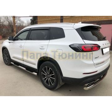 Защита заднего бампера Папа Тюнинг d60 для Chery Tiggo 8 Pro Max 2022-/Tiggo 8 Pro Max Рестайлинг 2024-