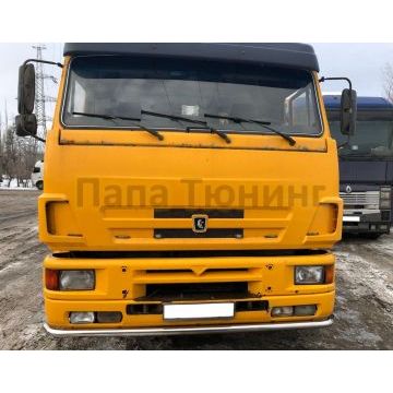 Защита переднего бампера Папа Тюнинг d60 для KAMAZ 5460 2010-
