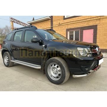 Защита переднего бампера G с подгибами Папа Тюнинг d60/60 для Renault Duster 2015-2021