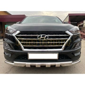 Защита переднего бампера G d53/53 Папа Тюнинг для Hyundai Tucson 2018-2021