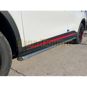 Защита штатного порога труба d53 Папа Тюнинг для Omoda C5 2022-