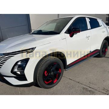 Защита штатного порога труба d53 Папа Тюнинг для Omoda C5 2022-