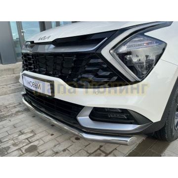 Защита переднего бампера d60 Папа Тюнинг для Kia Sportage 5 2022- комплектация GT-Line (кроме комплектации Style и X-Line)