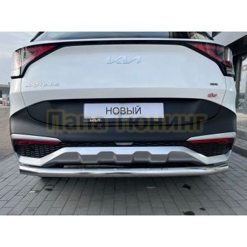 Защита заднего бампера d60 Папа Тюнинг для Kia Sportage 5 2022- комплектация GT-Line (кроме комплектации Style и X-Line)