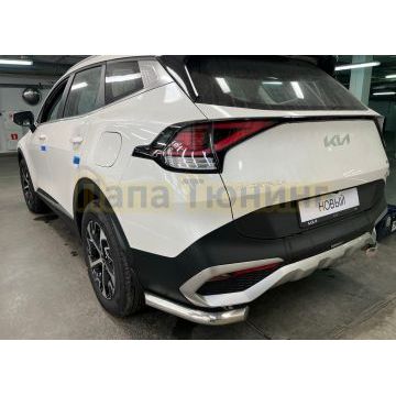 Защита заднего бампера угловая d60 Папа Тюнинг для Kia Sportage 5 2022- комплектация GT-Line (кроме комплектации Style и X-Line)