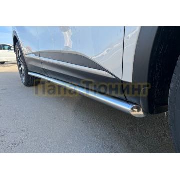 Защита штатного порога труба d53 Папа Тюнинг для Kia Sportage 5 2022- комплектация GT-Line (кроме комплектации Style и X-Line)
