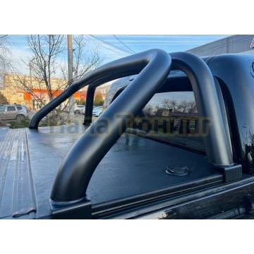 Защитная дуга под трехсекционную крышку с покрытием «раптор» d76 Папа Тюнинг для Toyota Tacoma TRD Sport 2018-