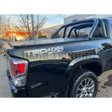 Защитная дуга под трехсекционную крышку с покрытием «раптор» d76 Папа Тюнинг для Toyota Tacoma TRD Sport 2018-