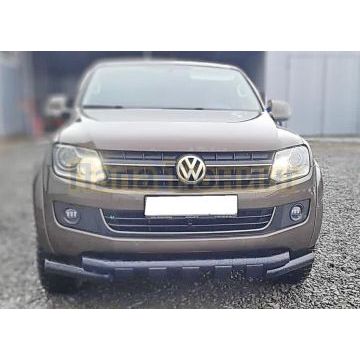 Защита переднего бампера G с покрытием «раптор» d76 Папа Тюнинг для Volkswagen Amarok 2009-2015