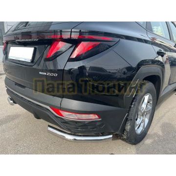 Защита заднего бампера угловая d60 Папа Тюнинг для Hyundai Tucson 2021-