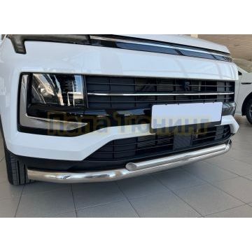 Защита переднего бампера двойная d60/42 Папа Тюнинг для Москвич 3 2023-