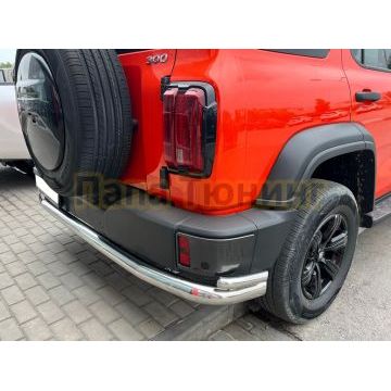 Защита заднего бампера угловая большая двойная d76/42 для Tank 300 2023-
