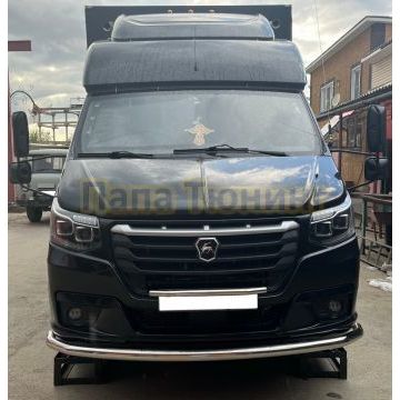 Защита переднего бампера с подгибами d60 для ГАЗель Next NN 2021-