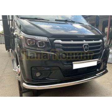 Защита переднего бампера с подгибами d60 для ГАЗель Next NN 2021-