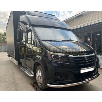 Защита переднего бампера с подгибами d60 для ГАЗель Next NN 2021-