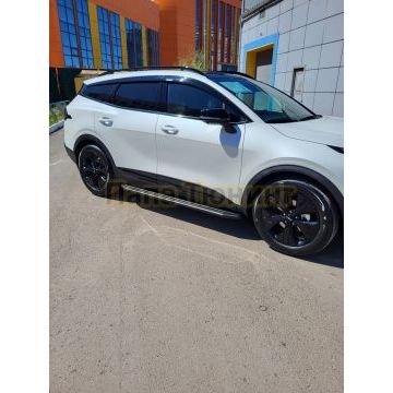 Пороги Rival Black-Premium для Hyundai Tucson 2021-/Kia Sportage V 2022-/Hyundai Santa Fe 2021-/ Kia Sorento 2020-