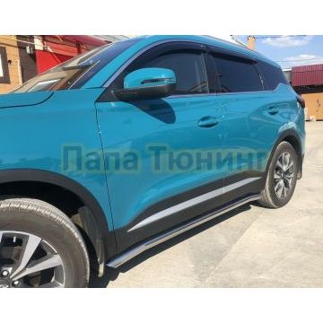 Защита штатного порога труба Папа Тюнинг d60 для Chery Tiggo 7L 2025-
