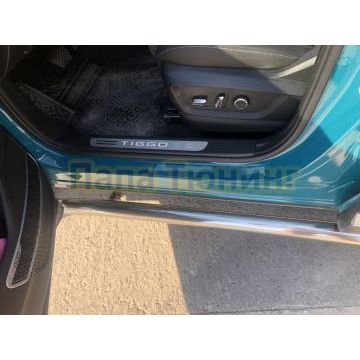 Защита штатного порога труба Папа Тюнинг d60 для Chery Tiggo 7L 2025-