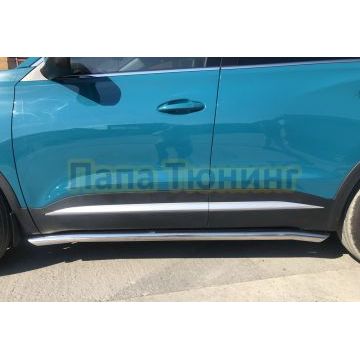 Защита штатного порога труба Папа Тюнинг d60 для Chery Tiggo 7L 2025-