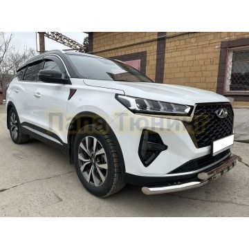 Защита переднего бампера G Папа Тюнинг d60/60 для Chery Tiggo 7 Pro Max 2024-