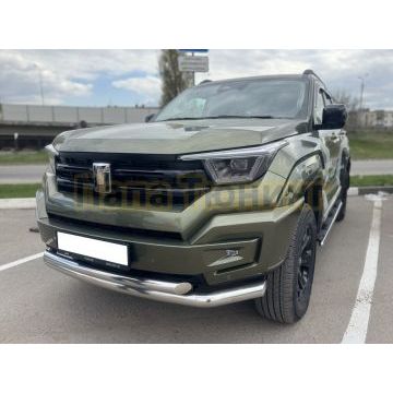 Защита переднего бампера двойная Папа Тюнинг d76/60 для TANK 400 2023-