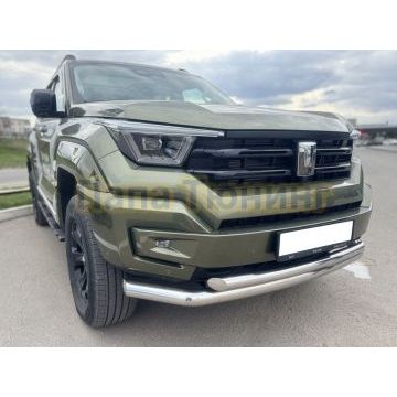 Защита переднего бампера двойная Папа Тюнинг d76/60 для TANK 400 2023-