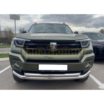 Защита переднего бампера двойная Папа Тюнинг d76/60 для TANK 400 2023-