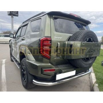 Защита заднего бампера угловая большая Папа Тюнинг d76 для TANK 400 2023-