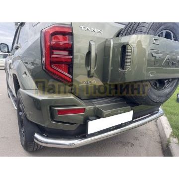 Защита заднего бампера угловая большая Папа Тюнинг d76 для TANK 400 2023-
