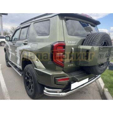 Защита заднего бампера угловая большая двойная Папа Тюнинг d76/42 для TANK 400 2023-