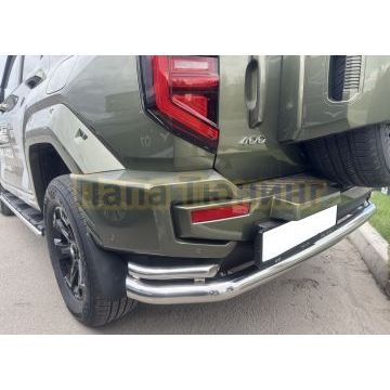 Защита заднего бампера угловая большая двойная Папа Тюнинг d76/42 для TANK 400 2023-