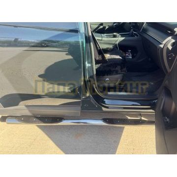 Пороги труба с проступью Папа Тюнинг d76 для CHERY Tiggo 9 2024-