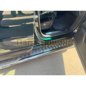 Пороги с накладным листом Папа Тюнинг d53 для CHERY Tiggo 9 2024-