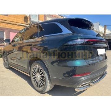 Защита штатного порога труба Папа Тюнинг d53 для CHERY Tiggo 9 2024-