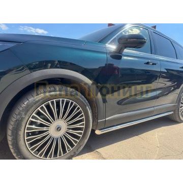 Защита штатного порога труба Папа Тюнинг d53 для CHERY Tiggo 9 2024-