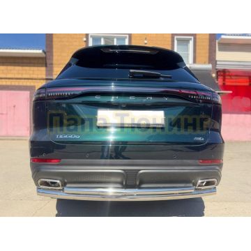 Защита заднего бампера двойная Папа Тюнинг d60/42 для CHERY Tiggo 9 2024-