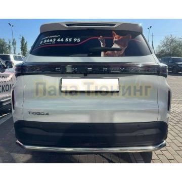 Защита заднего бампера Папа Тюнинг d60 для Chery Tiggo 4 2024-