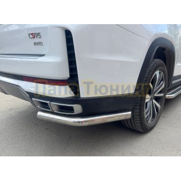 Защита заднего бампера угловая Папа Тюнинг d60 для CHANGAN CS95 2023-