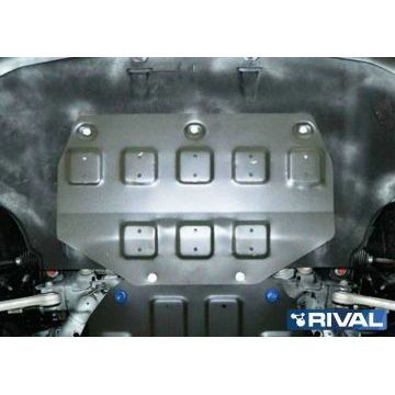 Защита картера алюминий 4 мм Rival для Genesis G80; V - 2.0; полный привод; Часть 1 2017-/Genesis G90; V - 3.3; полный привод; Часть 1 2018-/Genesis G90; V - 3.3; полный привод; Часть 1 2016-2019/Hyundai Genesis, V - 3.0; 3.8; полный привод; Часть 1 2014-2017