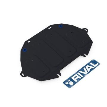 Защита картера сталь Rival для Genesis G90; V - 3,3; полный привод; Часть 2 2016-2019/Genesis G80; V - 2.0; полный привод; Часть 2 2017-/Genesis G90; V - 3,3; полный привод; Часть 2 2018-/Hyundai Genesis, V - 3.0; 3.8; полный привод; Часть 2 2014-2017