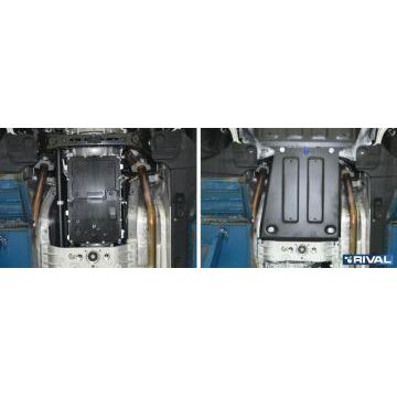 Защита КПП сталь Rival для Genesis G90; V - 3,3; полный привод 2016-2019/Genesis G90; V - 3,3; полный привод 2018-/Genesis G80; V - 2.0; полный привод 2017-/Hyundai Genesis, V - 3.0; 3.8; полный привод 2014-2017